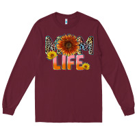Burgundy Mom life Mother's Day Long Sleeve Tee - CowGirlArtShop