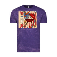 Cloud Purple red white and bbq usa flag Vintage Tee - TumblerDesignByShophia