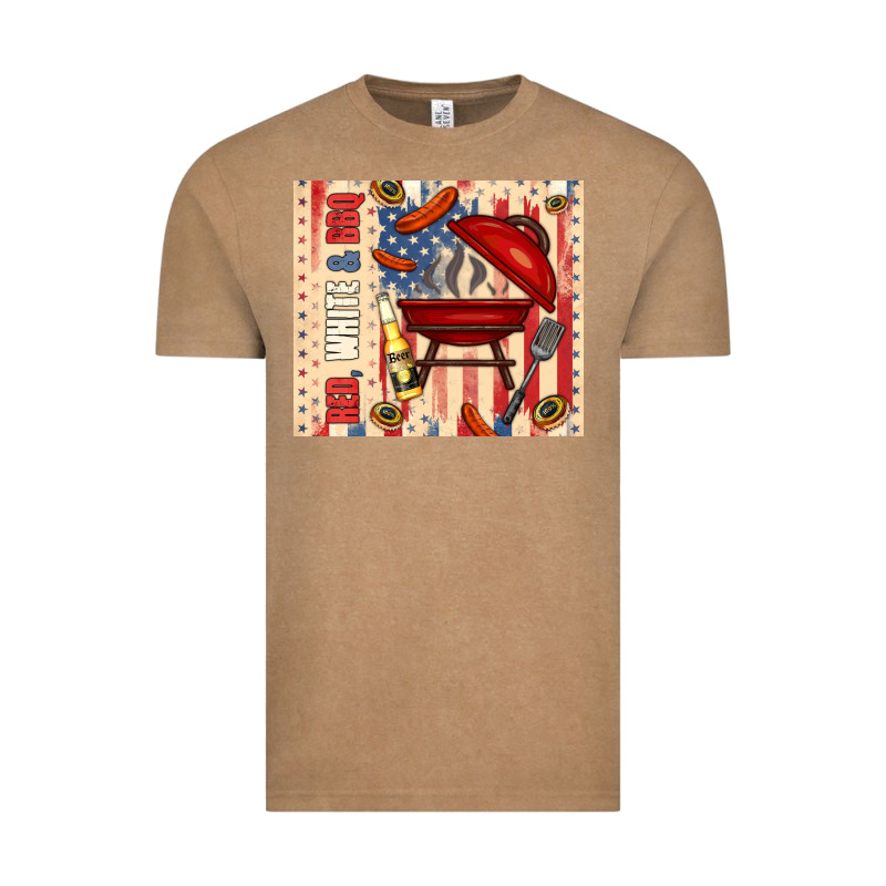 Red White And Bbq Usa Flag Vintage Tee by TumblerDesignByShophia | Teevron