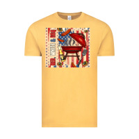 Vintage Mustard red white and bbq usa flag Vintage Tee - TumblerDesignByShophia