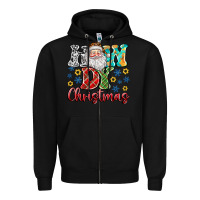 Black How Dy Christmas Zipper Hoodie - CowhideDigitalArt