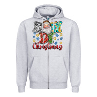 Heather Grey How Dy Christmas Zipper Hoodie - CowhideDigitalArt