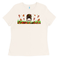 Bone christmas mama messy bun Ladies Tee - Jasminsmagicworld