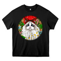 Black christmas ragdoll  cat Heavy Core Tee - LillyAllenDesigns