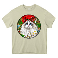 Mossy christmas ragdoll  cat Heavy Core Tee - LillyAllenDesigns
