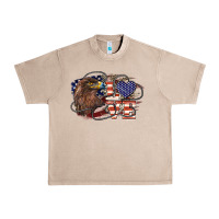 French Oak Love America Eagle 4th of july Urban Heavy Tee - HowdyJamesFarm