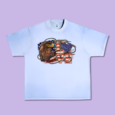 Love America Eagle 4th Of July Urban Heavy Tee Designed By Howdyjamesfarm