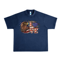 Navy Love America Eagle 4th of july Urban Heavy Tee - HowdyJamesFarm