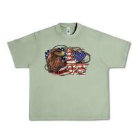 Oil Green Love America Eagle 4th of july Urban Heavy Tee - HowdyJamesFarm