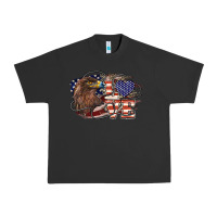 Pigment Black Love America Eagle 4th of july Urban Heavy Tee - HowdyJamesFarm
