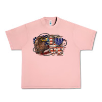 Salmon Love America Eagle 4th of july Urban Heavy Tee - HowdyJamesFarm