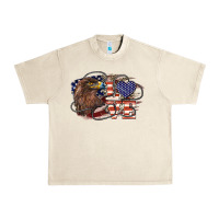 Sandshell Love America Eagle 4th of july Urban Heavy Tee - HowdyJamesFarm