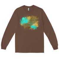 Chestnut turquoise leopard patch Long Sleeve Tee - Jasminsmagicworld