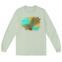 Matcha turquoise leopard patch Long Sleeve Tee - Jasminsmagicworld