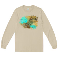 Mushroom turquoise leopard patch Long Sleeve Tee - Jasminsmagicworld