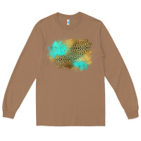 Toasted Coconut turquoise leopard patch Long Sleeve Tee - Jasminsmagicworld