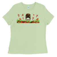 Matcha christmas mama messy bun Ladies Tee - Jasminsmagicworld