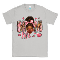 Moon Dust Afro Messy Bun Mom Life Classic Tee - texasbilliewilder