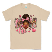 Mushroom Afro Messy Bun Mom Life Classic Tee - texasbilliewilder