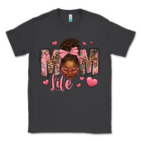 Smoke Afro Messy Bun Mom Life Classic Tee - texasbilliewilder
