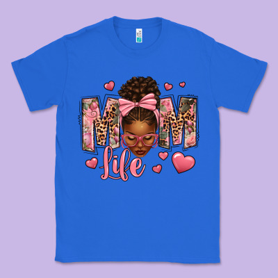 Afro Messy Bun Mom Life Classic Tee Designed By Texasbilliewilder