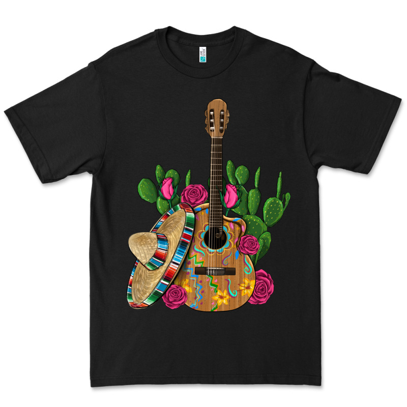 ,mexican Sombrero Guitar Rose Cactus Premium Tee by Artiststas | Teevron