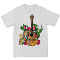 Dove Grey ,mexican sombrero guitar rose cactus Premium Tee - Artiststas