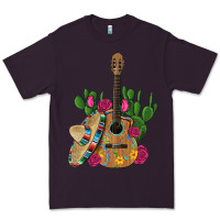 Plum ,mexican sombrero guitar rose cactus Premium Tee - Artiststas