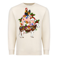 Sandshell stacked christmas farm animals Premium Sweatshirt - Artiststas
