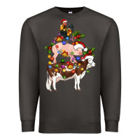 Smoke stacked christmas farm animals Premium Sweatshirt - Artiststas