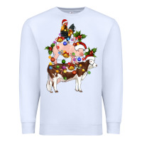 White stacked christmas farm animals Premium Sweatshirt - Artiststas