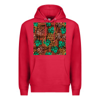 Cardinal fall leaves seamless pattern Premium Hoodie - BundleAndBundleShop