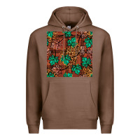 Chestnut fall leaves seamless pattern Premium Hoodie - BundleAndBundleShop