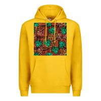 Lemon fall leaves seamless pattern Premium Hoodie - BundleAndBundleShop