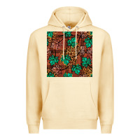 Pina Colada fall leaves seamless pattern Premium Hoodie - BundleAndBundleShop