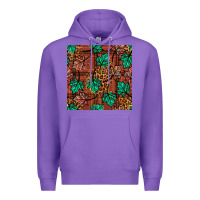Purple fall leaves seamless pattern Premium Hoodie - BundleAndBundleShop