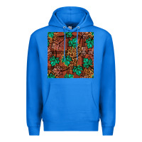 True Royal fall leaves seamless pattern Premium Hoodie - BundleAndBundleShop
