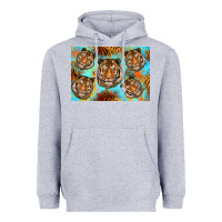Heather Grey Tiger Heavyweight Hoodie - Artiststas