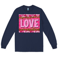 Navy Love Valentine's day tumbler Long Sleeve Tee - HowdyJamesFarm