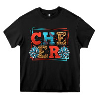 Black Cheer Baseball stitchs Heavy Core Tee - LillyAllenDesigns