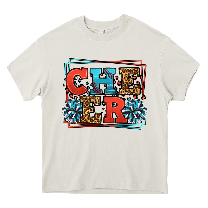 Cheer Baseball Stitchs Heavy Core Tee by LillyAllenDesigns | Teevron