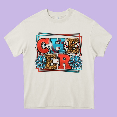 Cheer Baseball Stitchs Heavy Core Tee Designed By Lillyallendesigns