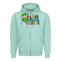 Seafoam LIve Christmas Latte Zipper Hoodie - CowhideDigitalArt