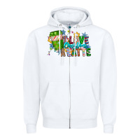 White LIve Christmas Latte Zipper Hoodie - CowhideDigitalArt