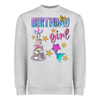 Heather Grey birthday girl Heavyweight Sweatshirt - BundleAndBundleShop