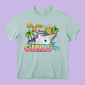 Oh Ship It's A Girls Trip Heavy Core Tee Designed By Lillyallendesigns