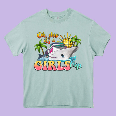 Oh Ship It's A Girls Trip Heavy Core Tee Designed By Lillyallendesigns
