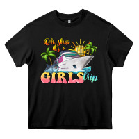 Black oh ship it's a girls trip Heavy Core Tee - LillyAllenDesigns