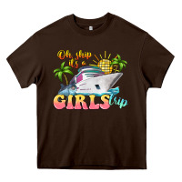 Chocolate Brown oh ship it's a girls trip Heavy Core Tee - LillyAllenDesigns