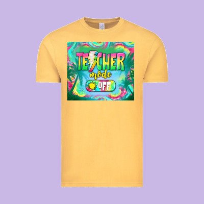 Teacher Mode Off Vintage Tee Designed By Tumblerdesignbyshophia